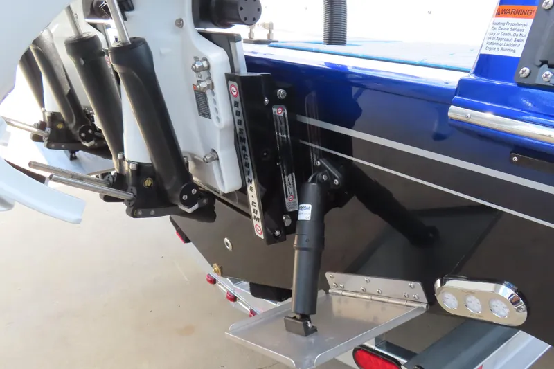 Slide: The Image of 2026 Sunsation 32CCX boat engine mount and hydraulic system detail. - 8