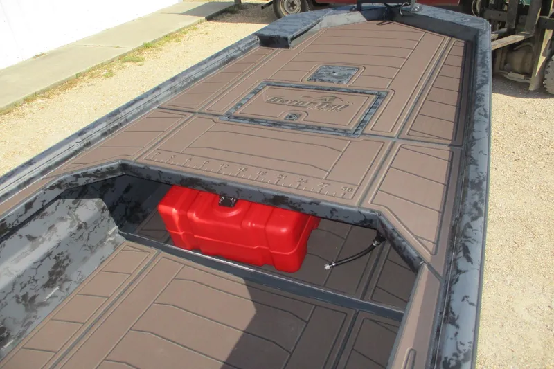 Slide: The Image of 2026 Gator Tail 2054 EXTREME CC boat deck with red fuel tank. - 5