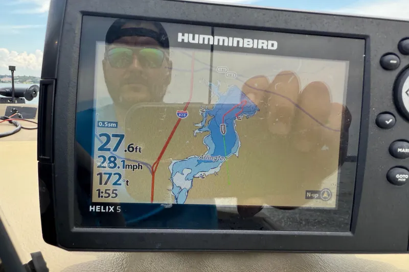 Slide: The Image of Trailer wheel of a 2020 G3 Gator Tough 17 SC on a concrete surface. - 45