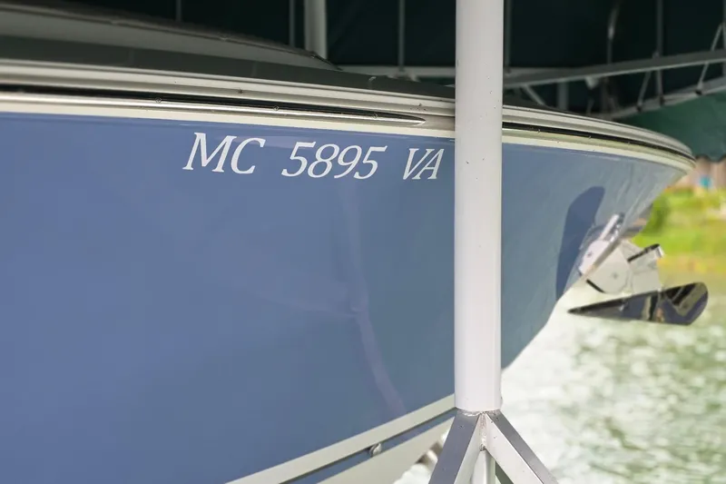Slide: The Image of 2024 Pursuit DC 326 Dual Console boat with registration number MC 5895 VA. - 6