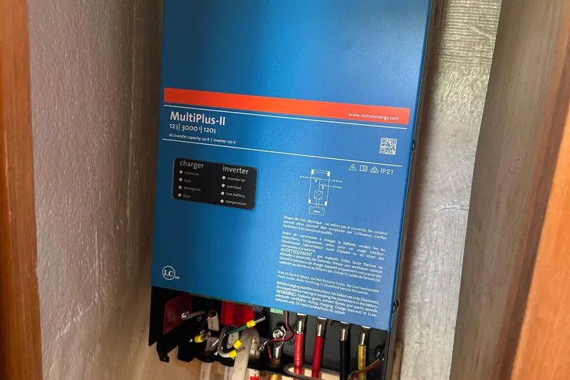Slide: The Image of Blue MultiPlus-II inverter in a 1998 Catalina 36 MkII sailboat. - 13
