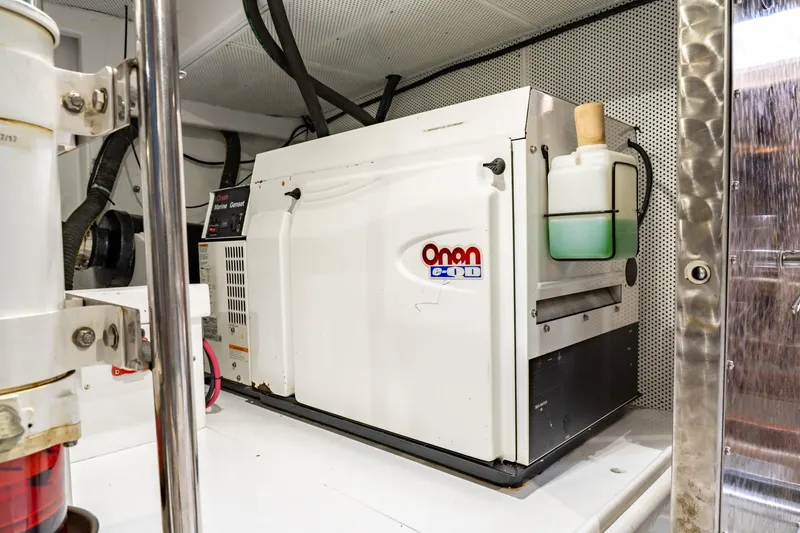 Slide: The Image of Onan marine generator in 2007 Vicem 65 yacht engine room. - 32
