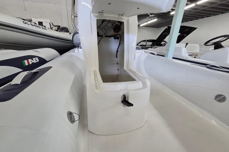 Slide: The Image of Storage compartment in AB Inflatables Oceanus 15 VST 2026 boat. - 5