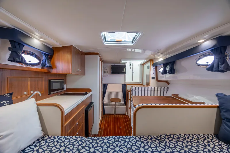 Slide: The Image of Luxurious interior of 2017 Stamas 370 Aegean yacht with modern amenities and elegant design. - 35