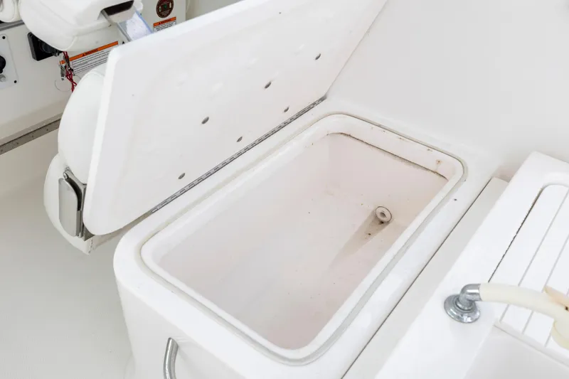 Slide: The Image of Open storage compartment on 2017 Stamas 370 Aegean boat interior. - 51