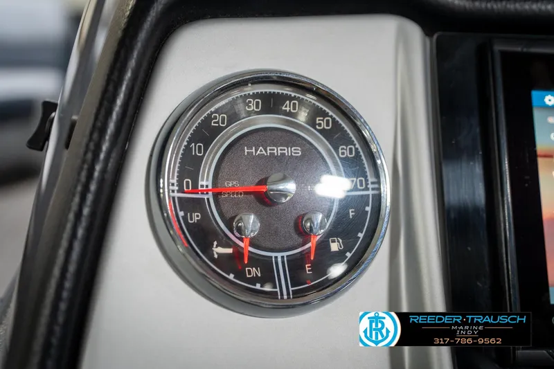 Slide: The Image of JL Audio MediaMaster 50 radio display in 2020 Harris Solstice boat, tuned to FM 94.7. - 33