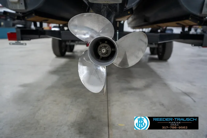 Slide: The Image of Silver logo on a Harris Solstice 2020 boat, with Reeder-Trausch Marine contact details. - 56