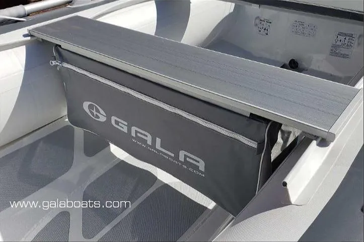 Slide: The Image of Gala A270D boat 2025 with storage and bench seat. - 4
