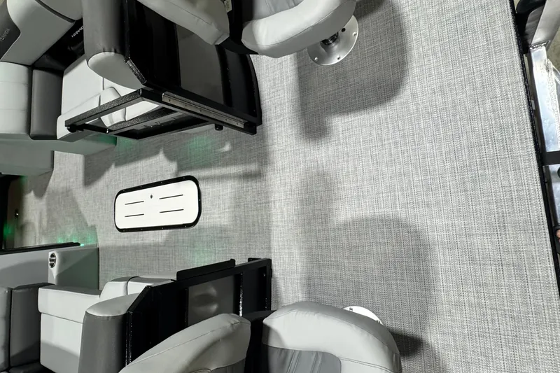 Slide: The Image of 2026 Veranda Relax VR265F2+2 interior with gray seating and flooring. - 5