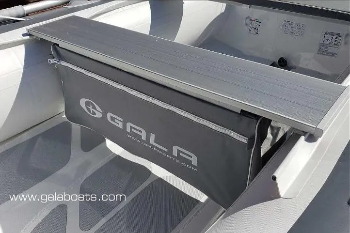 Slide: The Image of Gala A360D boat interior with storage compartment, 2025 model. - 6