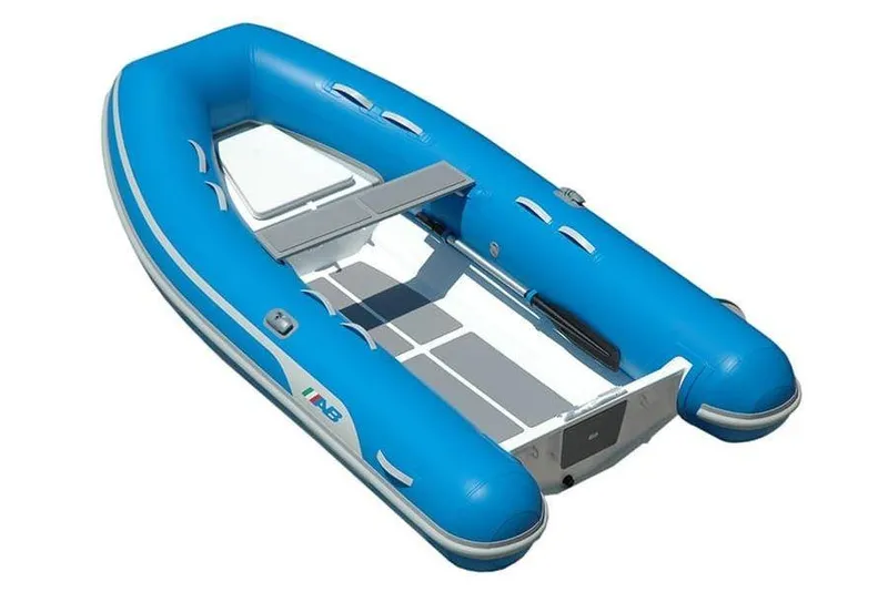 Slide: The Image of AB Inflatables Lammina 10 AL 2026, blue inflatable boat. - 7