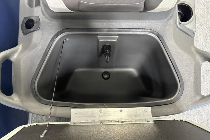 Slide: The Image of Livewell compartment in 2026 Sun Tracker Bass Buggy 16 XL Select pontoon boat. - 8