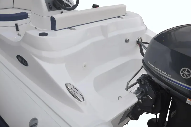 Slide: The Image of 2026 AB Inflatables Nautilus 11 DLX boat with Yamaha four-stroke engine, white interior. - 4