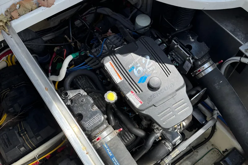 Slide: The Image of Engine compartment of a 2004 Carver 360 Mariner with MerCruiser 6.2 MPI engine. - 24