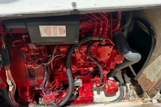 Slide: The Image of 2001 Bayliner 5288 Pilot House Motoryacht bathroom with sink, shower, and toilet. - 24