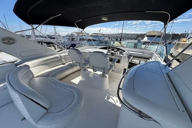 Slide: The Image of Luxurious 2001 Bayliner 5288 Pilot House Motoryacht with spacious seating and helm station. - 34