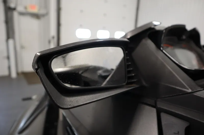 Slide: The Image of 2013 Sea-Doo GTX 260 iS Limited side mirror in a garage setting. - 12