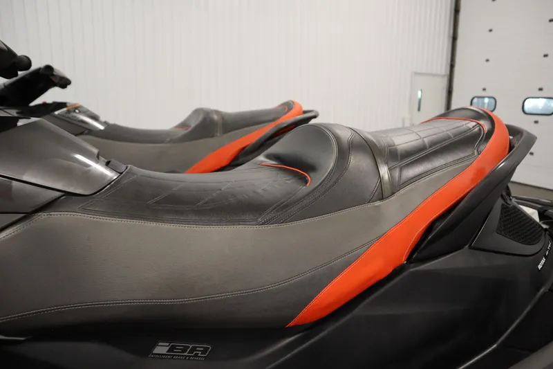 Slide: The Image of 2013 Sea-Doo GTX 260 iS Limited jet ski with sleek black and orange seat design. - 20