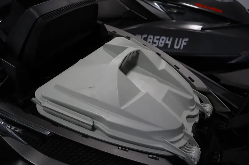Slide: The Image of 2013 Sea-Doo GTX 260 iS Limited jet ski with storage compartment detail. - 26