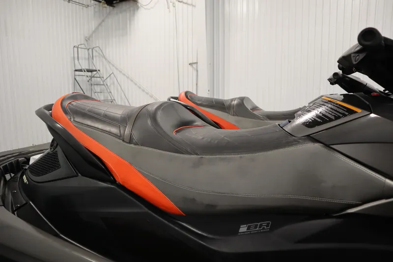 Slide: The Image of 2013 Sea-Doo GTX 260 iS Limited jet ski with sleek design and orange accents. - 35