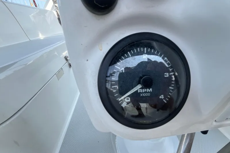 Slide: The Image of Close-up of RPM gauge on 2000 Catalina 320 sailboat dashboard. - 27