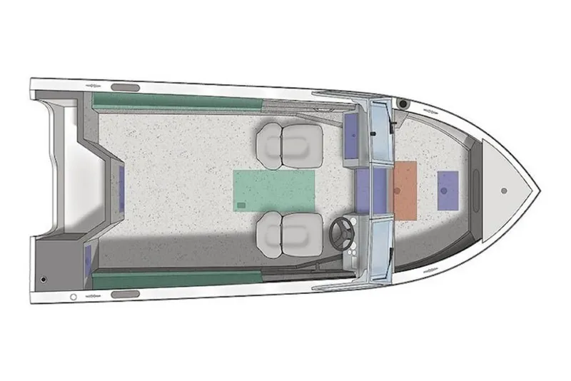 Slide: The Image of Top view layout of 2026 Crestliner 1850 Commander boat interior design. - 8
