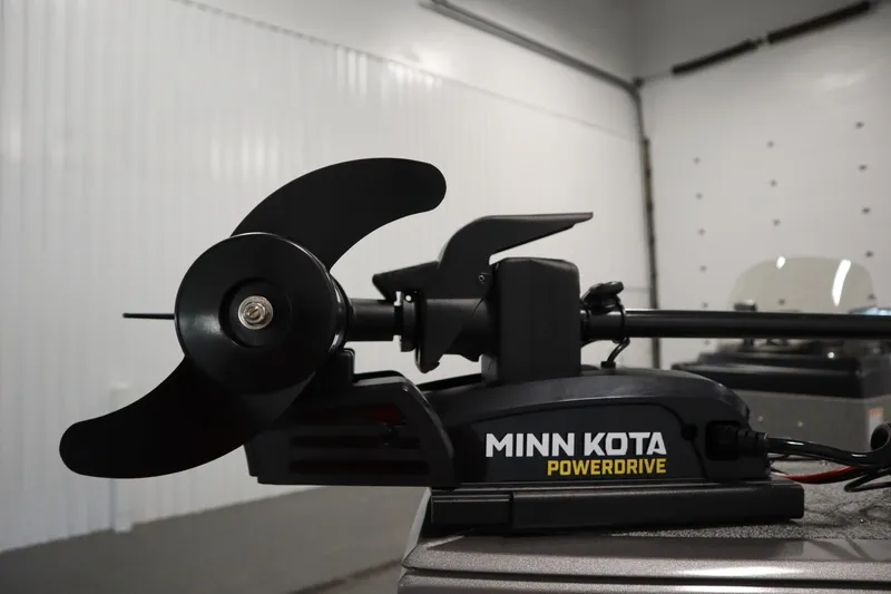 Slide: The Image of Minn Kota PowerDrive trolling motor on 2026 Crestliner 1650 Kodiac SC boat. - 12