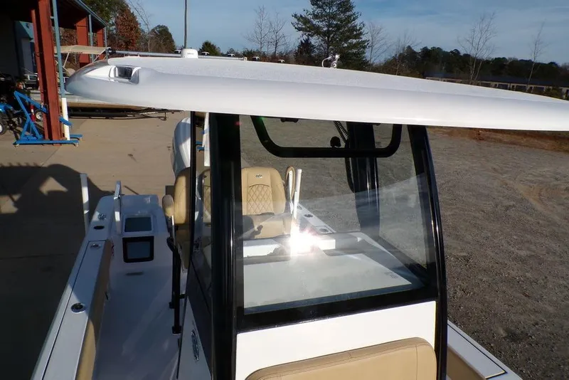 Slide: The Image of 2025 Sportsman Masters 247 boat with sleek design and modern features. - 28