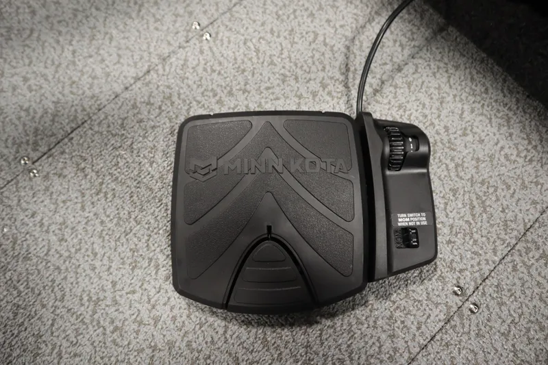 Slide: The Image of Minn Kota foot pedal on 2026 Crestliner 1650 Hawk Side Console boat. - 13
