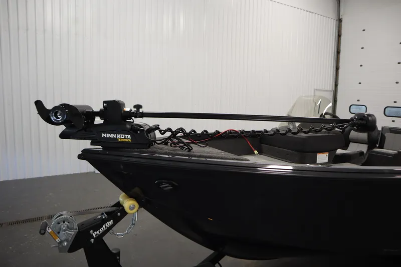 Slide: The Image of 2026 Crestliner 1750 Hawk Side Console with Minn Kota Terrova trolling motor. - 10