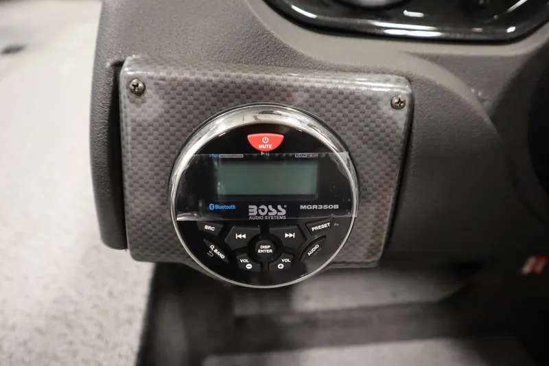 Slide: The Image of Audio system control panel in 2026 Crestliner 1750 Hawk Side Console boat. - 25