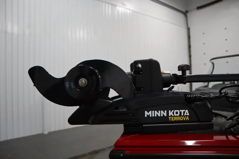 Slide: The Image of Minn Kota Terrova motor on 2026 Crestliner 1750 Hawk Walkthrough boat. - 12