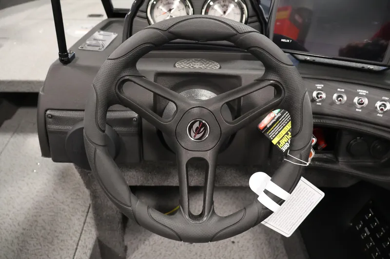 Slide: The Image of 2026 Crestliner 1750 Super Hawk interior seating detail with modern design. - 17