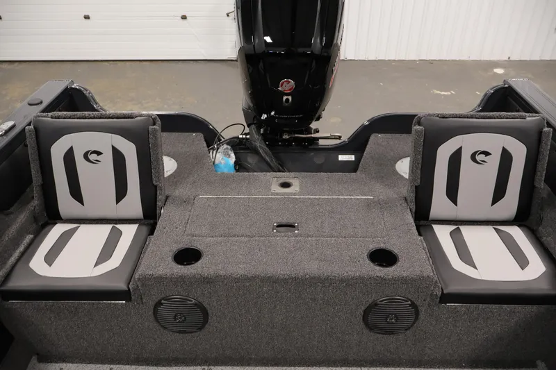 Slide: The Image of Interior of 2026 Crestliner 1750 Super Hawk boat, featuring dashboard and storage compartment. - 25