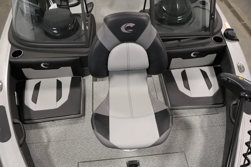 Slide: The Image of 2026 Crestliner 1850 Super Hawk interior with sleek seating and modern design. - 14