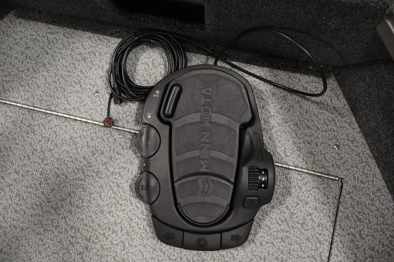 Slide: The Image of Minn Kota foot pedal on 2026 Crestliner 1850 Super Hawk boat floor. - 25