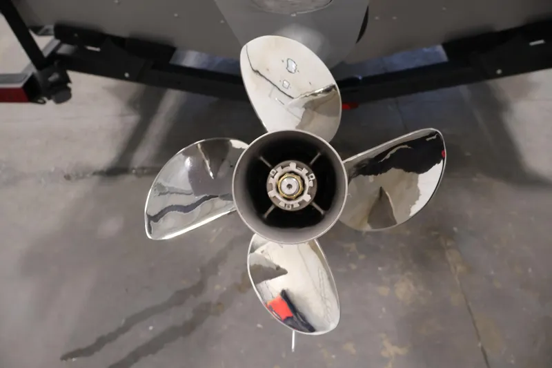 Slide: The Image of Propeller of 2026 Crestliner 1850 Super Hawk boat, viewed from above. - 33