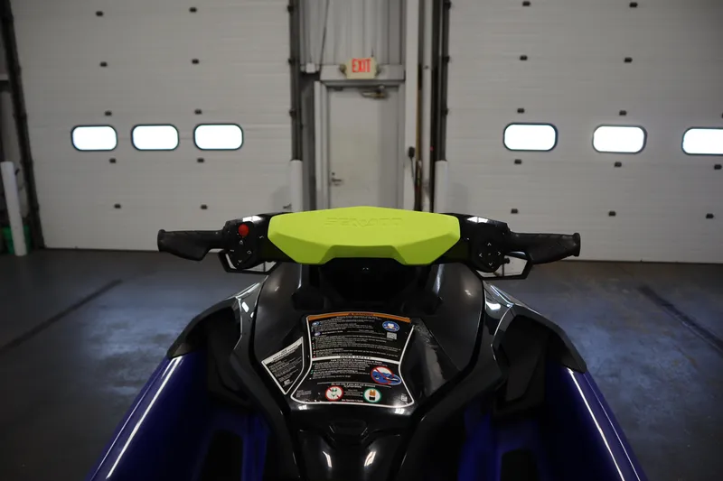 Slide: The Image of 2020 Sea-Doo Wake Pro 230 handlebars in a garage setting. - 12