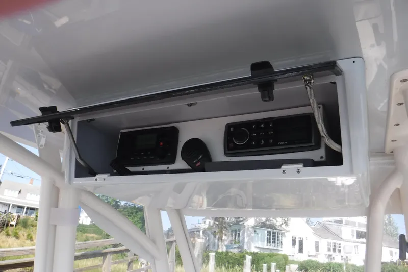 Slide: The Image of Control panel of 2015 Zodiac 28 Pro Optimum boat with radio and navigation equipment. - 6