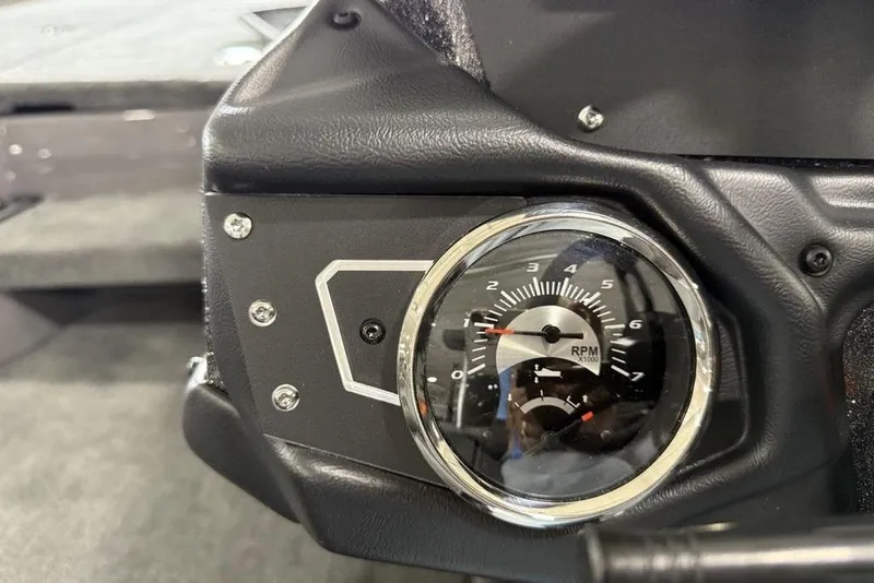 Slide: The Image of Tachometer on 2025 Skeeter ZXR20 boat dashboard, showing RPM gauge. - 14