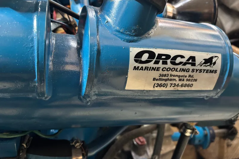 Slide: The Image of Blue Orca Marine Cooling System on 1985 Mainship 34 III engine, Bellingham, WA. - 44