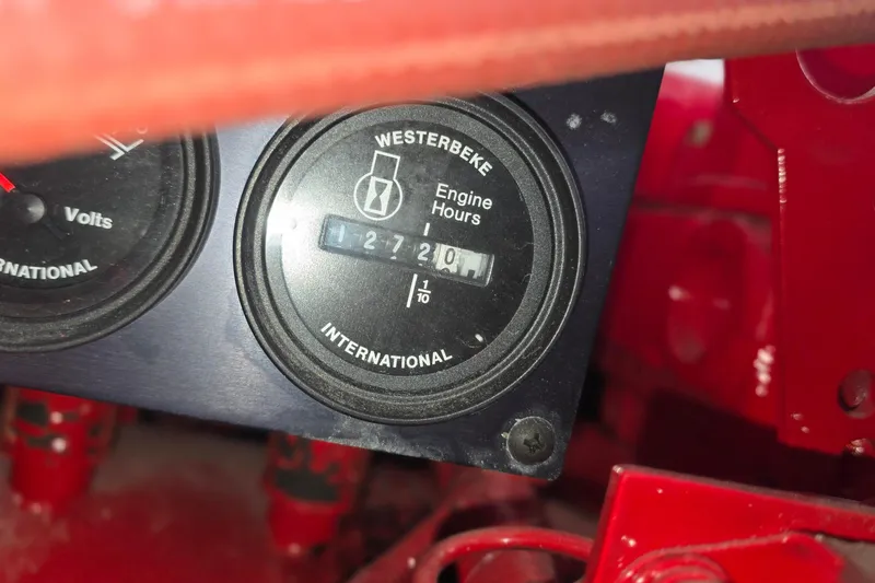 Slide: The Image of Westerbeke engine hour meter on 2005 Chris-Craft Roamer 40, showing 1272.0 hours. - 74