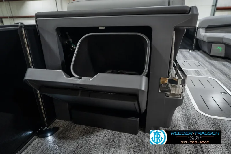 Slide: The Image of Luxurious interior of 2026 Bennington 26 MSB boat with elegant seating and armrest. - 29