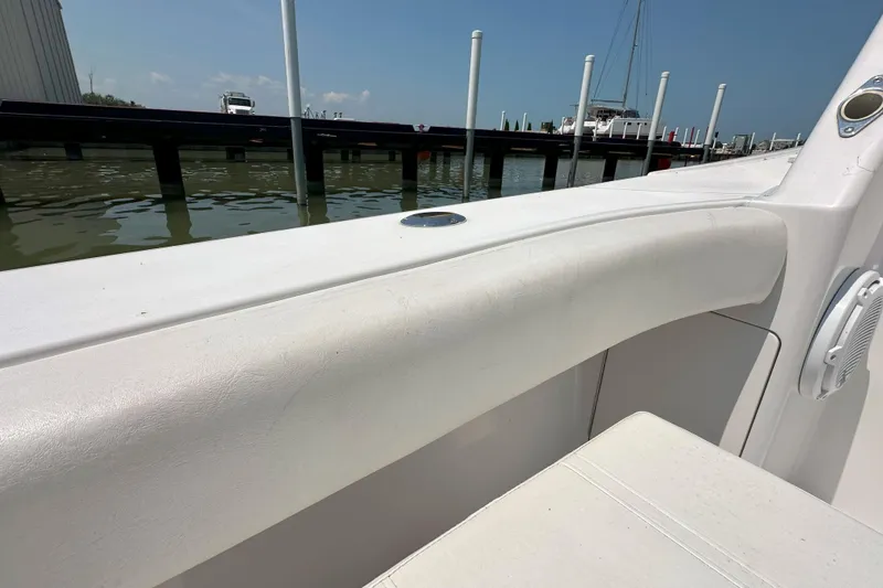 Slide: The Image of Luxurious interior of 2003 Viking 48 Convertible yacht with elegant cabinetry and seating. - 20