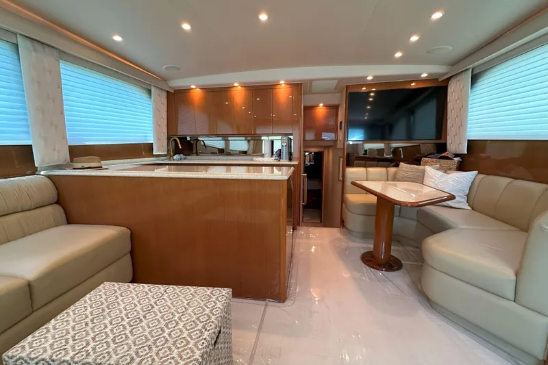 Slide: The Image of Joystick control panel on 2003 Viking 48 Convertible boat, featuring on/off buttons. - 34