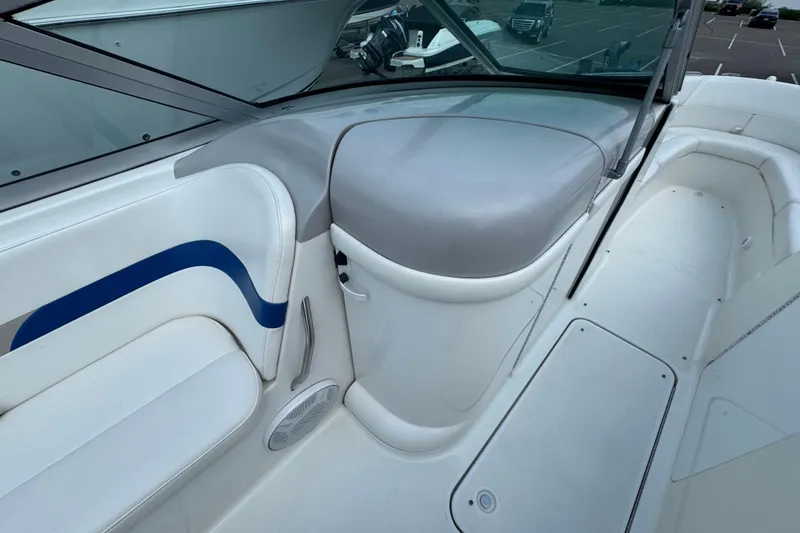 Slide: The Image of 2001 Formula 280 Bowrider interior with seating and storage compartments. - 23