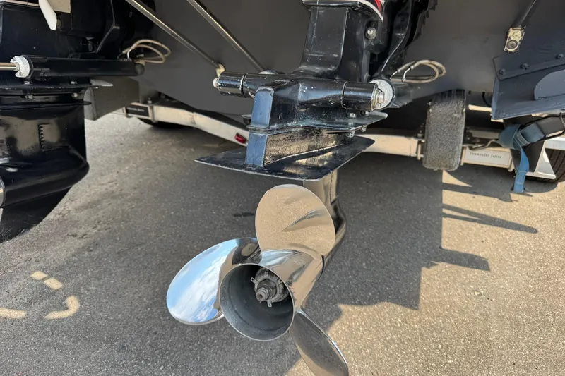 Slide: The Image of Battery compartment of a 2001 Formula 280 Bowrider boat, showing wiring and components. - 40