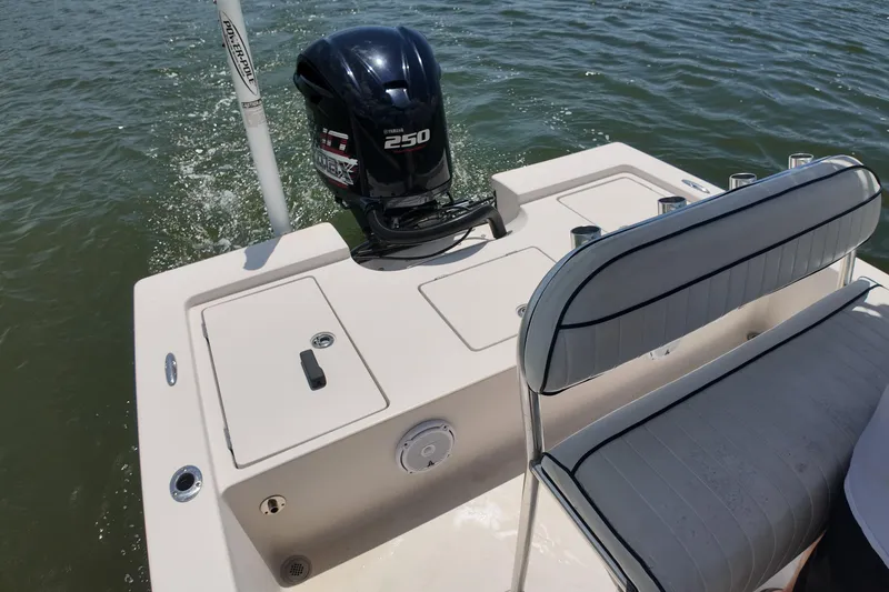 Slide: The Image of 2006 Pathfinder 2200 Tournament Edition boat with Yamaha 250 engine on water. - 13