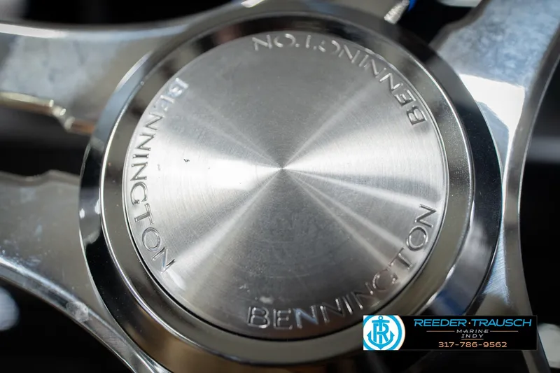 Slide: The Image of Close-up of 2026 Bennington 22 MFB steering wheel with engraved logo. - 34