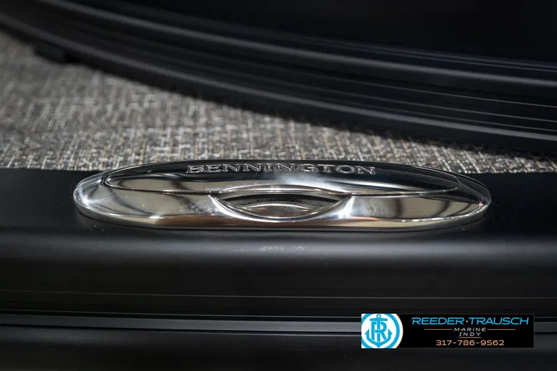 Slide: The Image of Close-up of 2026 Bennington 22 MFB logo on textured surface. - 53